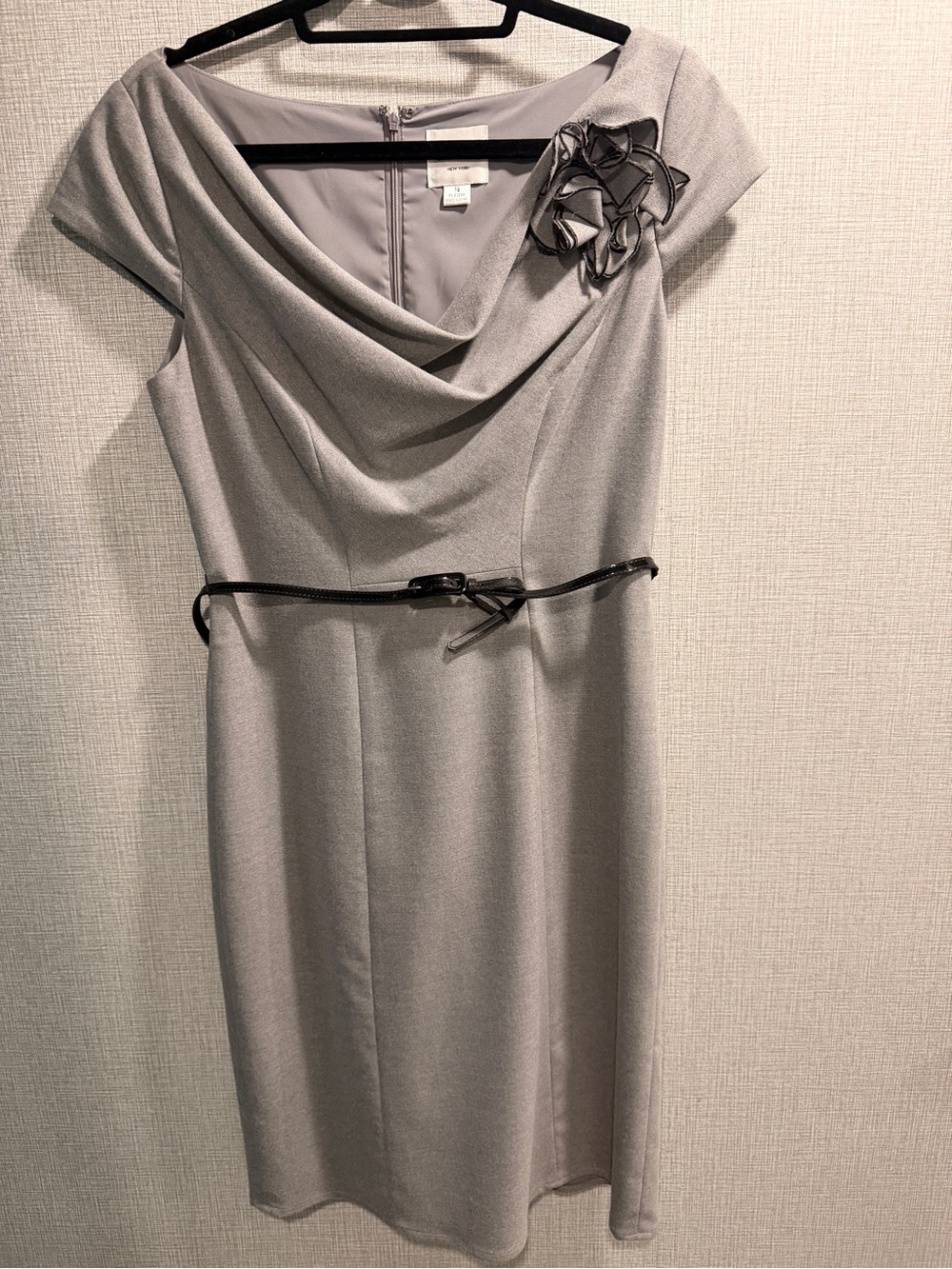 Chetta B Vintage Bombshell Pinup Inspired Gray Dress Size 10